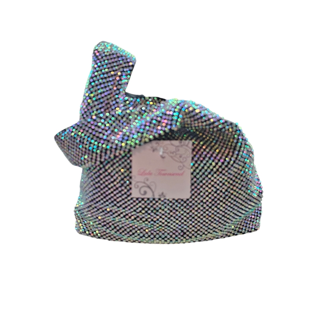 Lulu Townsend Silver Crystal Evening Bag NWT